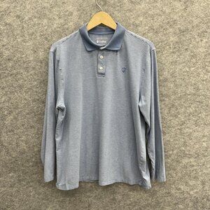 Coolibar Men's Pullover Activewear Golf Polo Shirt, UPF 50+, 3 Buttons, Blue, L